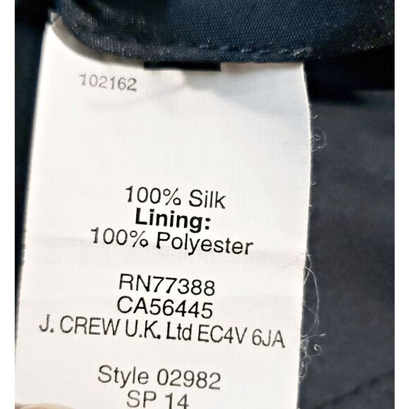 J Crew Navy Nadia 100% Silk Strapless Dress  Size 8 - Picture 6 of 12